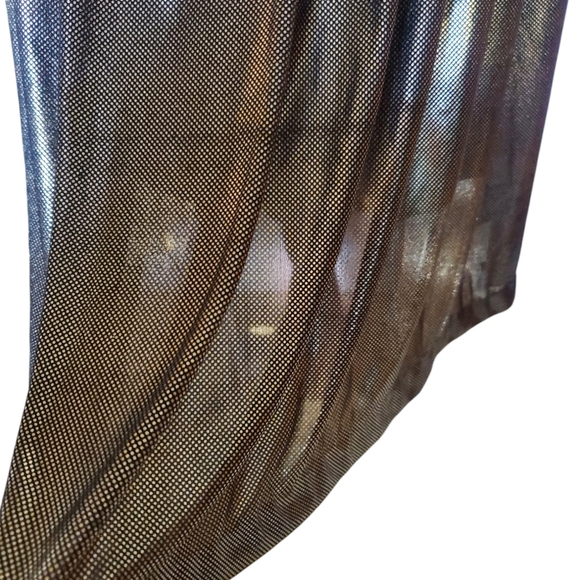 Diversity Petite Gold Metalik Pleated Midi Skirt, 6P size - Picture 9 of 13